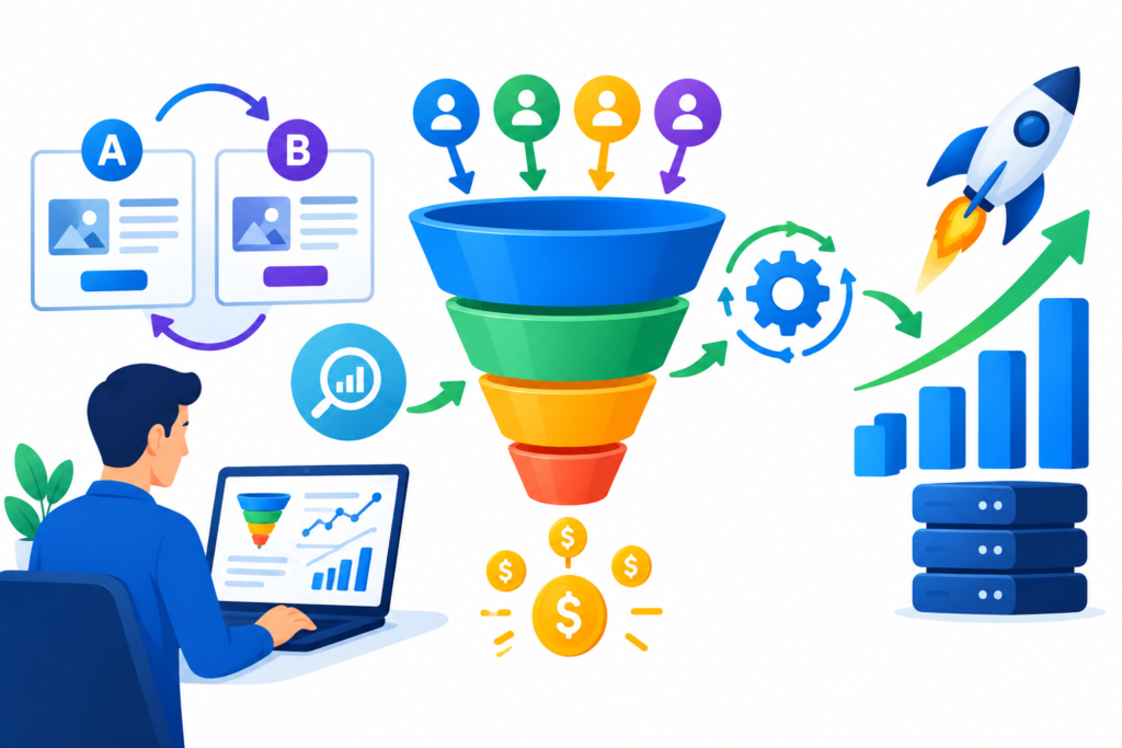 Testing, Optimizing, and Scaling a Sales Funnel