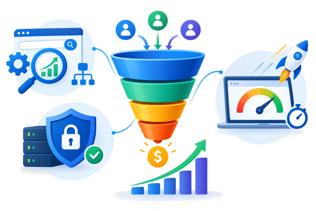 Technical SEO, Security, and Performance in Funnel Optimization